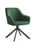 SONGMICS Esszimmerstuhl Tyra in Grün-Schwarz - (B)60 x (H)81.5 x (T)58 cm