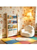 relaxdays Bücherregal "7 Stofftaschen" in Weiß - (B)44,5 x (H)118 x (T)6 cm