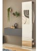 Furn.Design Garderoben-Set 2-teilig grau matt, Eiche Wotan 150 cm, Flurgarderobe mit Spiegel
