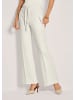 MADELEINE Weite Jersey-Hose mit Bundfalten in wollweiß