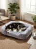 Feandrea Hundebett Bobbee in Ombré-Grau - (B)91 x (H)18 x (T)68 cm