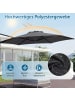 COSTWAY Sonnenschirm 300 x 300 cm mit Kurbel in Anthrazit