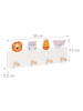 relaxdays Kindergarderobe in Braun/ Orange - (B)40 x (H)20 x (T)5,5 cm