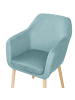 Beliani Esszimmerstuhl YORKVILLE II in Blau/Braun - (W) 56 x (H) 82 x (L) 46 cm