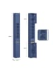 SoBuy Hochschrank in Mattschwarzblau - (W) 20 x (H) 180 x (L) 20 cm