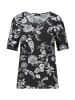 GOLDNER Blusenshirt mit Blumen-Paisley-Muster in schwarz / weiß / gemustert