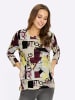 WITT WEIDEN Print-Shirt in limone-burgund-bedruckt