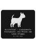 Mr. & Mrs. Panda Mousepad Bullterrier Kraftpaket mit Spruch in Schwarz