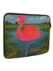 Mr. & Mrs. Panda Laptop Tasche Flamingo Classic Design ohne Spruch in Weiß