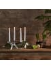 STAR Trading LED Stabkerzen, Flamme Slim' in Weiß, 4er Set, Batterie, Timer, Fernbe