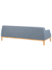 Beliani 3-Sitzer Sofa SOSJO in Blau/Braun - (W) 219 x (H) 74 x (L) 83 cm