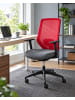 Beliani Bürostuhl VIRTUOSO in Rot/Grau/Schwarz - (W) 53 x (H) 97 x (L) 53 cm