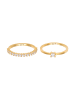 Elli Ring 925 Sterling Silber Ring Set in Gold