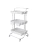 relaxdays Rollwagen in Weiß - (B)43 x (H)87 x (T)38 cm