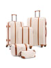 FERGÉ Kofferset Hartschale 5-teilig Koffer Set Reisegepäck MILANO in beige