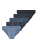 H.I.S Slip in blau/navy-blau-gestreift/navy-blau-bedruckt