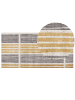 Beliani Geflochtener Teppich KATRA in Gelb/Schwarz/Beige - (W) 80 x (H) 0.7 x (L) 150 cm