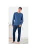 REDBEST Single-Jersey Schlafanzug 2er-Pack in blau/hellgrau-anthrazit meliert