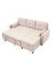ABRIHOME 2-tlg Schlafsofa mit Schlaffunktion und Stauraum in Beige