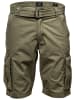 Humy Bermuda Chino Shorts mit Gürtel und Cargo Design A&S in Olive