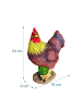 relaxdays Gartenfigur "Hahn" in Braun/ Gelb - (B)19 x (H)24 x (T)9 cm