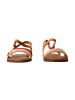 Poti Pati Flache Sandalen mit Riemen Gelb