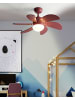 Beliani 2-tlg Deckenventilator mit Licht LOGAR in Rosa