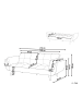Beliani Schlafsofa ASBY in Grün/Braun - (W) 218 x (H) 82 x (L) 83 cm