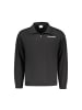 Superga Schwarz Baumwolle Herren Sweatshirt mit Halb Reißverschluss und Taschen