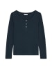 Marc O'Polo DENIM Serafino-Longsleeve regular in navy teal