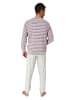 NORMANN langarm Frottee Schlafanzug Pyjama Bündchen - 82251 in grau