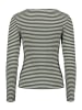 Zero  Basic Shirt mit U-Boot-Ausschnitt in Cream/Dark Green