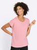 Sieh an! Rundhals-Shirt in rosé