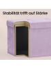 SONGMICS Sitzbank Minota in Lila - (B)110 x (H)38 x (T)38 cm