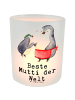 Mr. & Mrs. Panda Kerzenhalter Pinguin Beste Mutti der Welt mit S... in Transparent