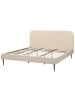 Beliani Doppelbett FLAYAT in Beige/Schwarz - (W) 193 x (H) 109 x (L) 215 cm