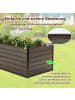 ABRIHOME Hochbeet in Holzfarbe 190x90x64 cm Metall wetterfest für Garten Terrasse