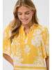 SAINT TROPEZ Kurzarm-Bluse RashedaSZ A-shape in Golden Apricot Flower Bouquet