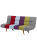 Beliani 3-Sitzer Sofa INGARO in Bunt/Blau/Grün - (W) 182 x (H) 86 x (L) 79 cm
