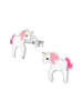 schmuck23 Ohrringe 925 Silber Einhorn in Rosa