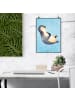 Mr. & Mrs. Panda Poster Pinguin Lachen ohne Spruch in Eisblau