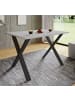 VCM  Premium Holz Esstisch Küchentisch Xona X 140x80 in Schwarz / Grau