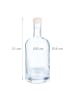 relaxdays 12 x Flasche in Transparent - 500 ml