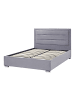 Beliani Doppelbett ROUEN in Grau - (W) 148 x (H) 111 x (L) 214 cm