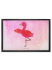 Mr. & Mrs. Panda Fußmatte Flamingo Yoga ohne Spruch in Aquarell Pink