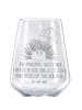 Mr. & Mrs. Panda Graviertes Weinglas Seeigel mit Spruch in Transparent