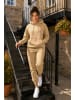 Reichstadt Damen Relaxed Fit Hoodie Marken-Stick in Beige