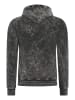 Rusty Neal Verwaschener Kapuzenpullover Regular Fit in Schwarz