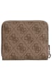 Guess Laurel II SLG Small Zip Around - Geldbörse 3cc 11 cm (dark taupe logo) in latte logo
