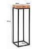 FineBuy Beistelltisch in Braun / Akazie / 30x30x97
